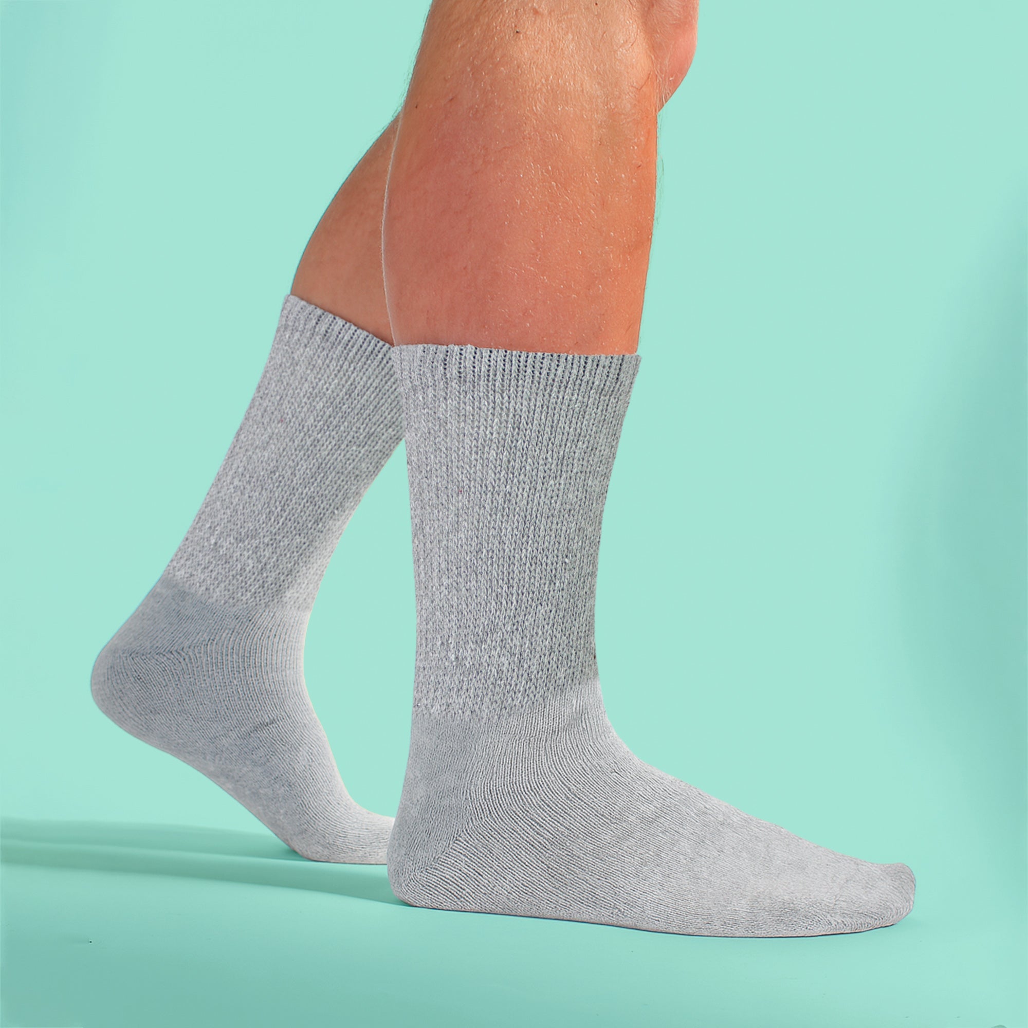 Sock Snob 6 Pairs Mens Cotton Diabetic Socks