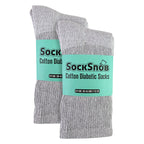 Sock Snob 6 Pairs Mens Cotton Diabetic Socks