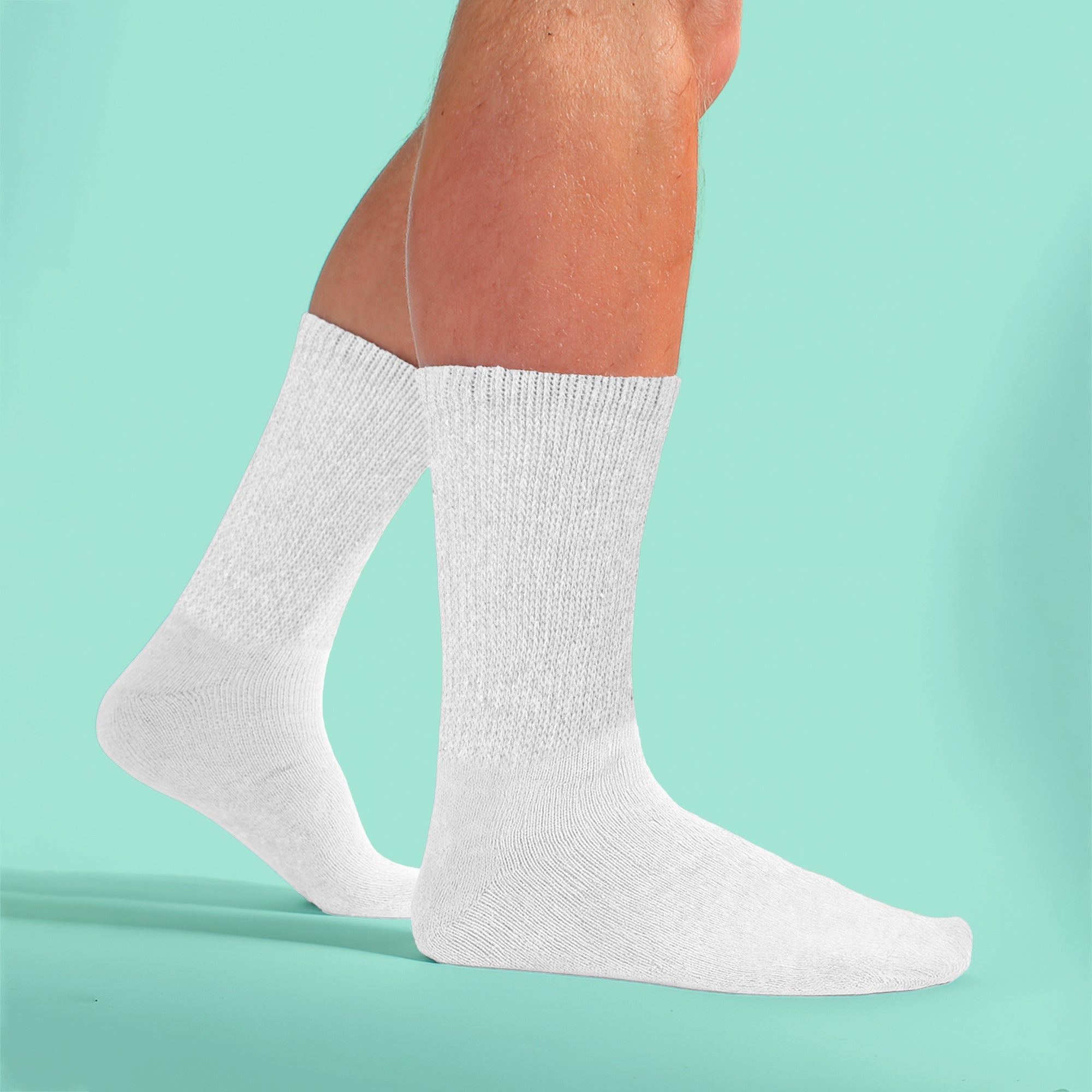 Sock Snob 6 Pairs Mens Cotton Diabetic Socks