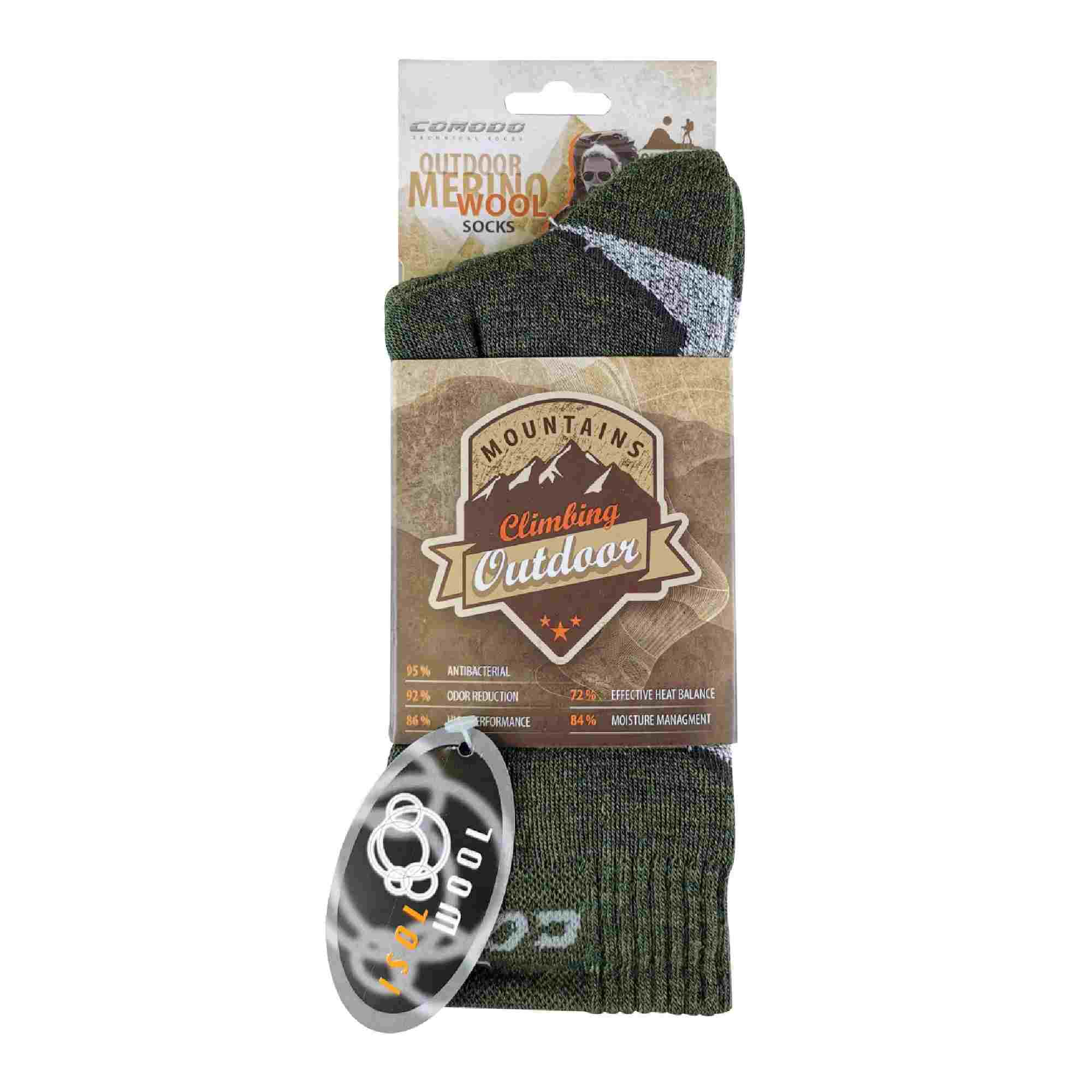 Comodo 1 Pack Merino Wool Hiking Walking Thermal Socks
