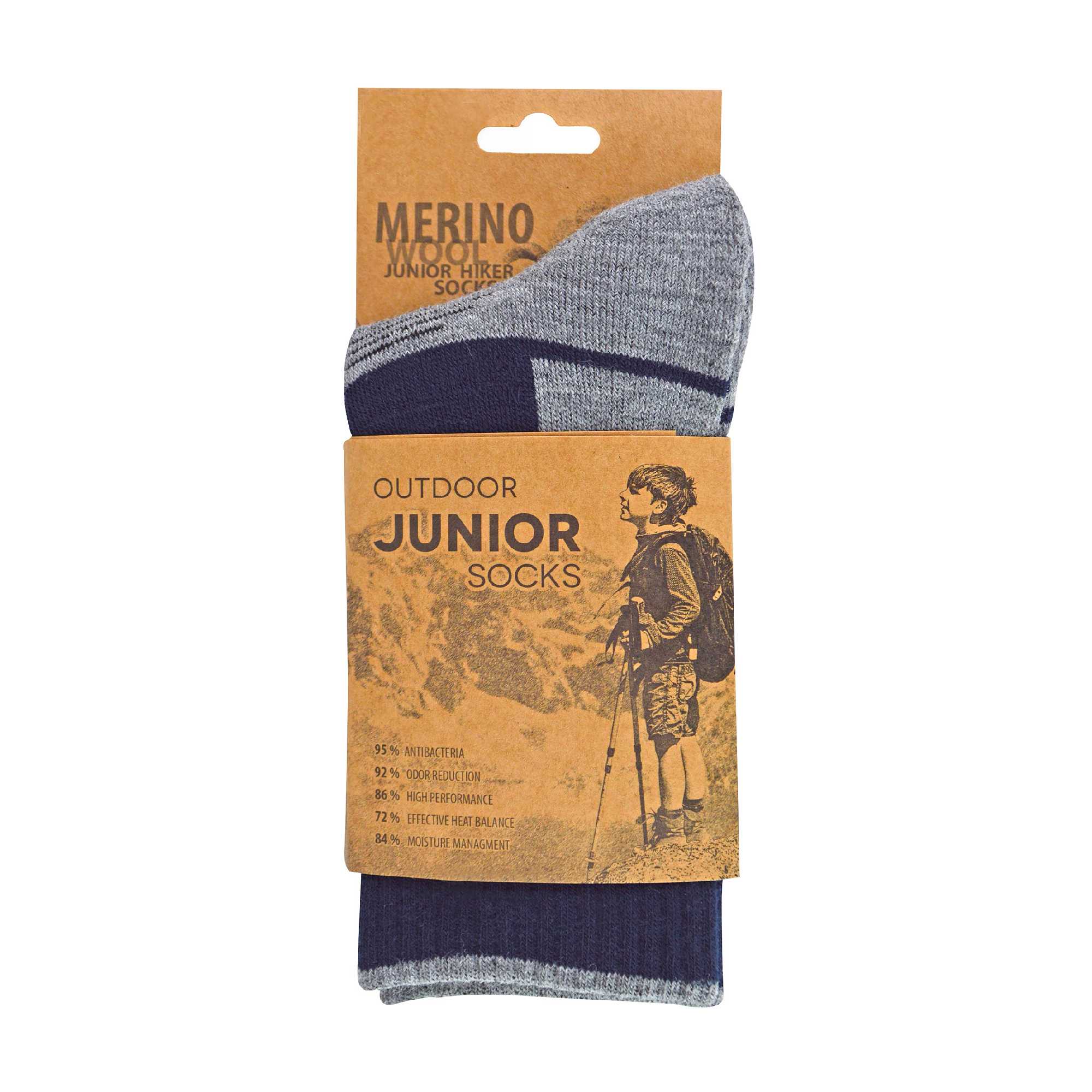 Comodo 1 Pack Kids Merino Wool Hiking Socks (3 Sizes)