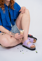 Nuoceans Lila Light Purple Platform Sandals