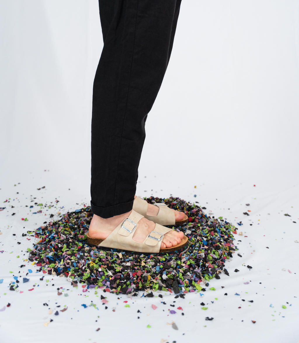 Nuoceans Pebble Beige Vegan Sandals