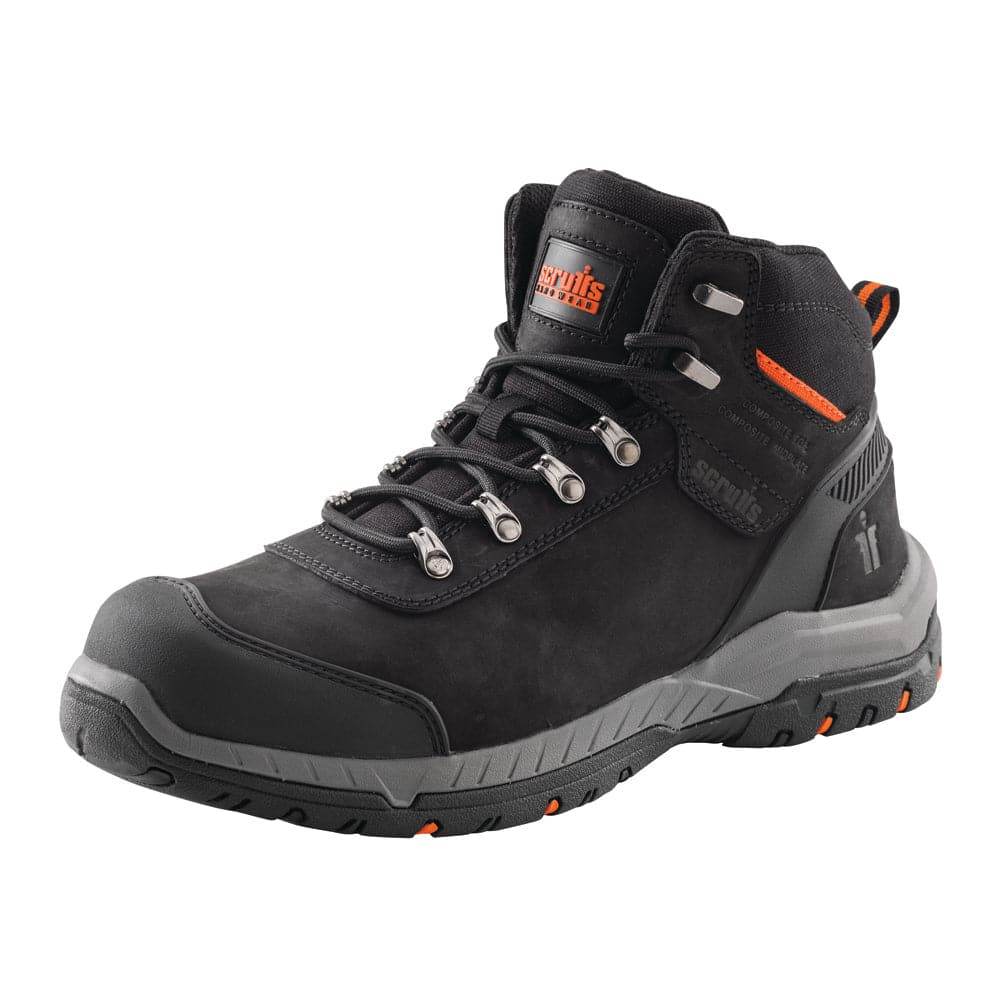 Scruffs Sabatan Lightweight Water Resistant Safety Work Safety Boots Black