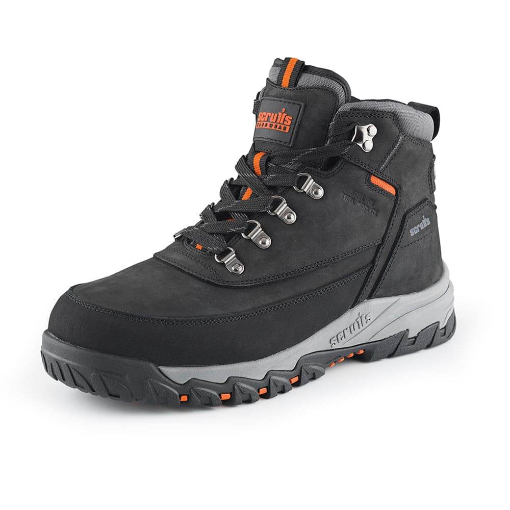 Scruffs Scarfell Black Leather Safety Work Safety Boots S1P SRA