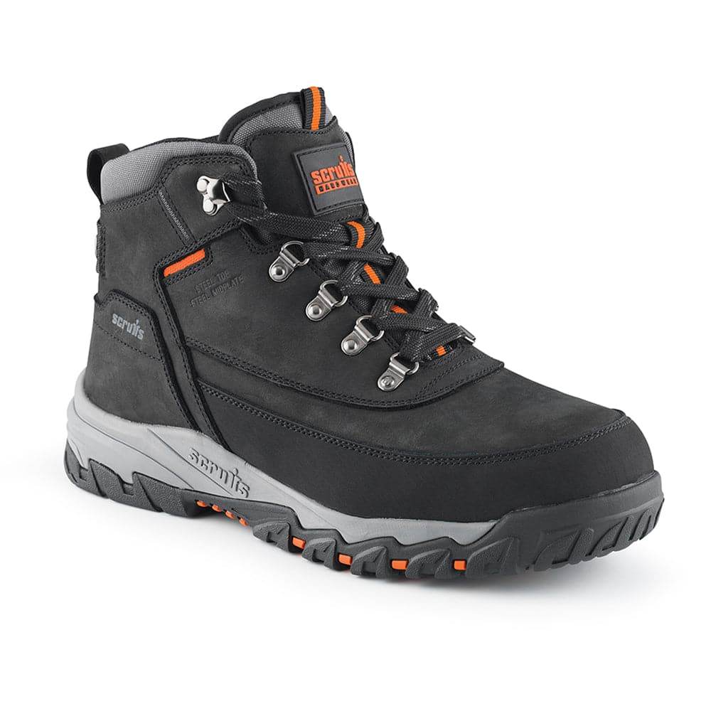 Scruffs Scarfell Black Leather Safety Work Safety Boots S1P SRA