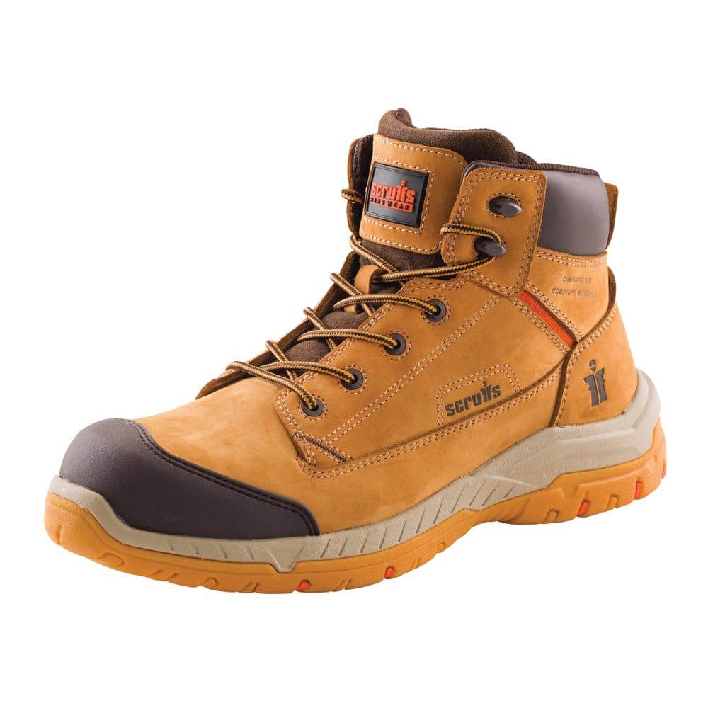 Scruffs Solleret Non-Metallic Lightweight Safety Work Safety Boots Tan