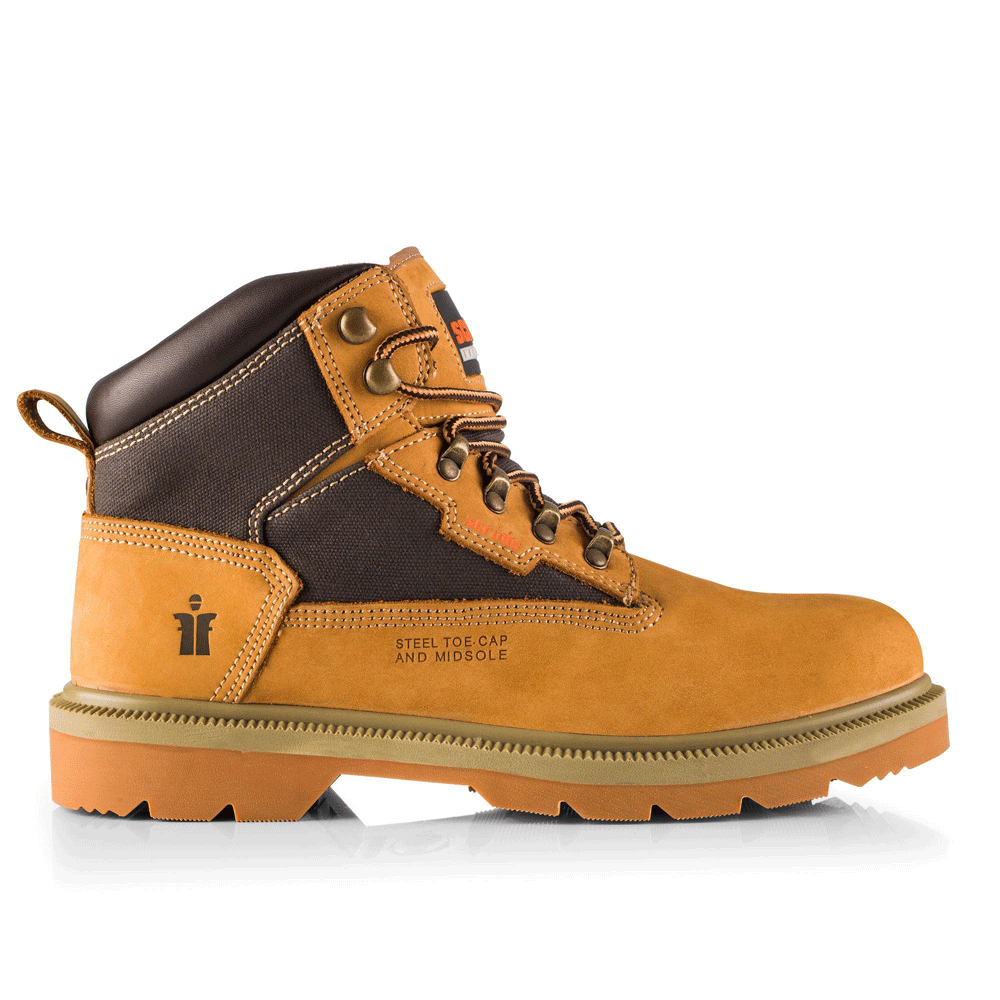Scruffs Twister Sbp HRO SRC Rated Safety Hiker Boots Black / Tan