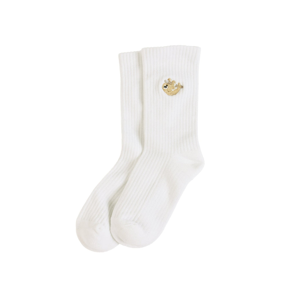 Bare Kind Save the Sloths Ribbed Bamboo Socks