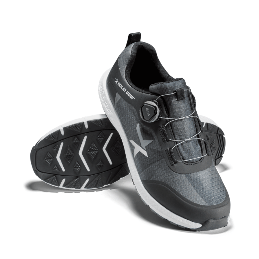 Solid Gear SG10225 Dynamo Lightweight Ripstop Work Trainers Shoe Grey / Black