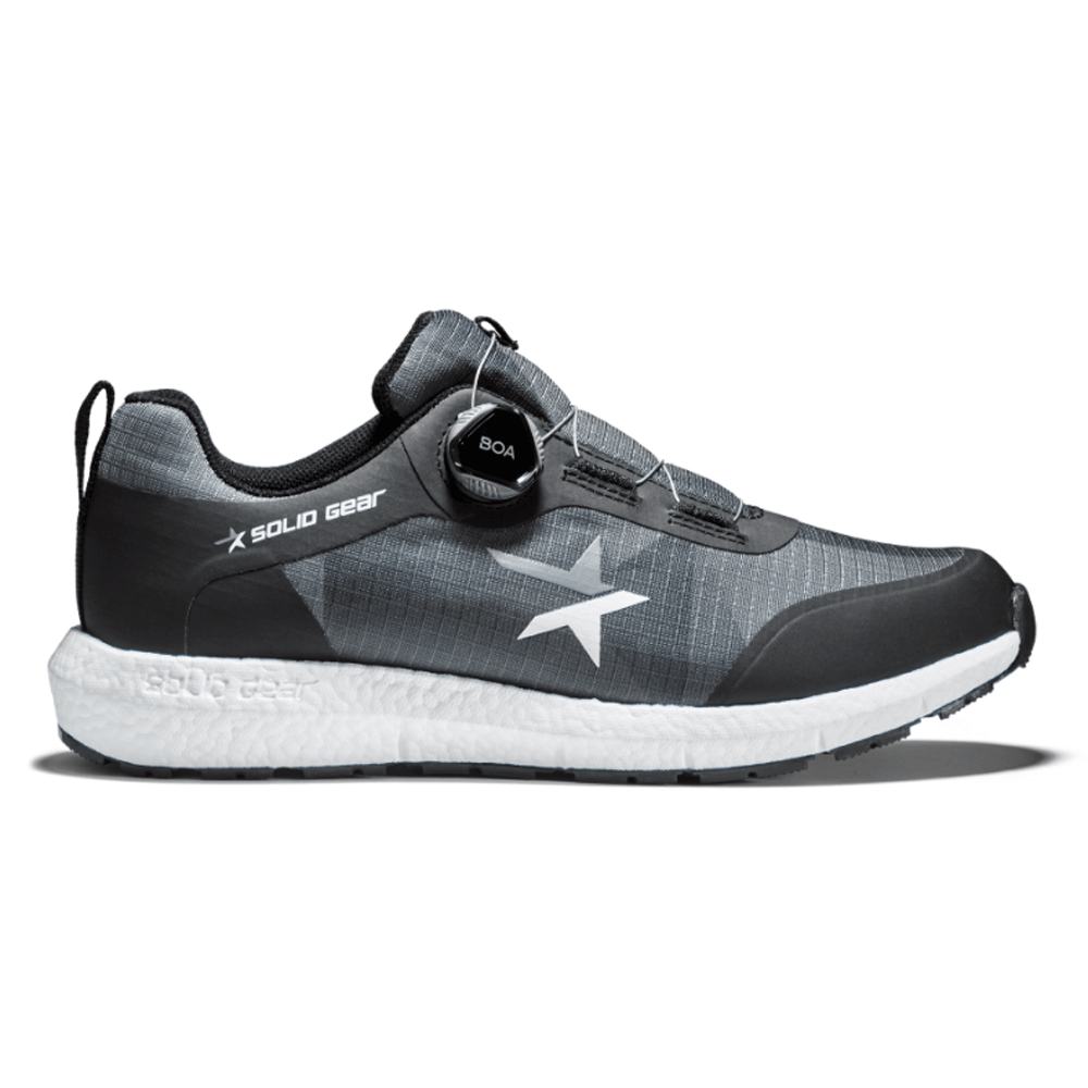 Solid Gear SG10225 Dynamo Lightweight Ripstop Work Trainers Shoe Grey / Black