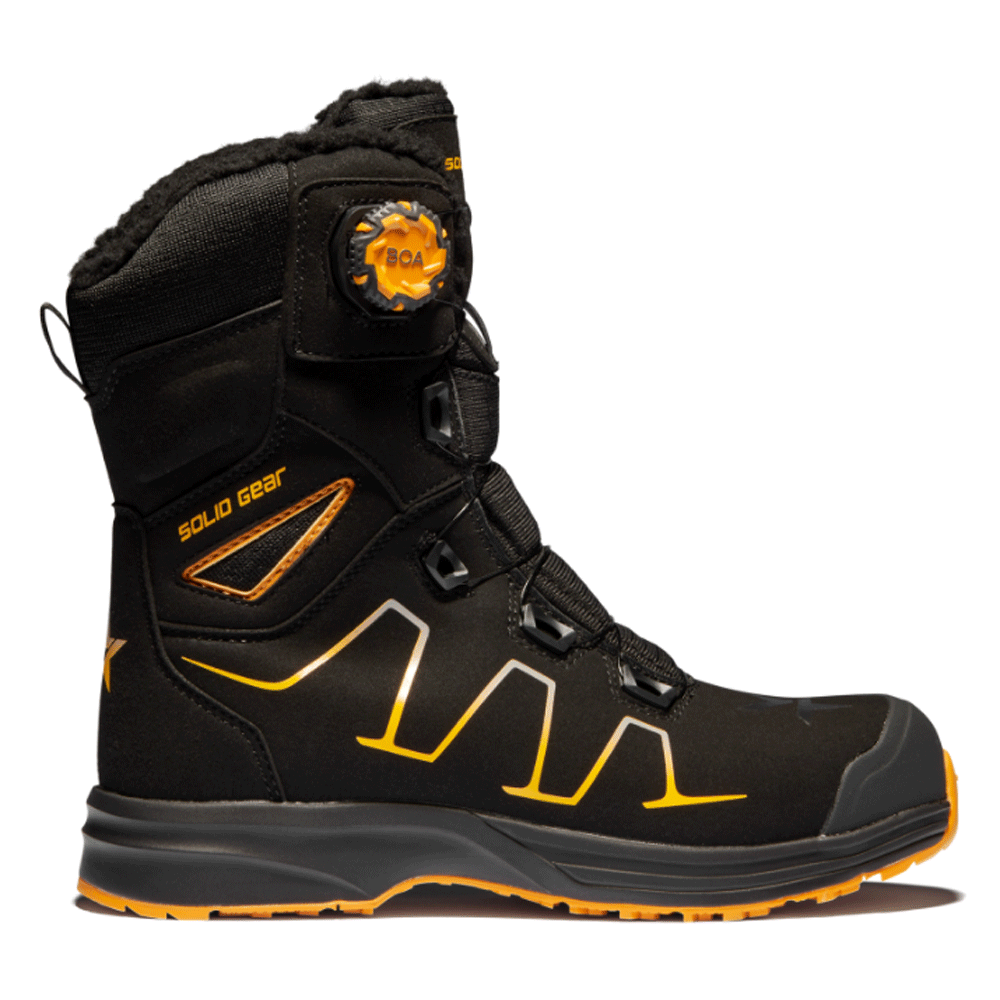 Solid Gear SG61004 Shore Safety Toe Cap Lined Work Safety Boots Black / Orange