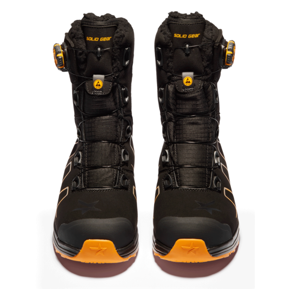 Solid Gear SG61004 Shore Safety Toe Cap Lined Work Safety Boots Black / Orange