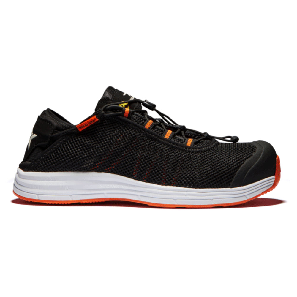 Solid Gear SG80122 Cloud 2.0 Lightweight NANO Toe Cap Safety Trainers Black / Orange