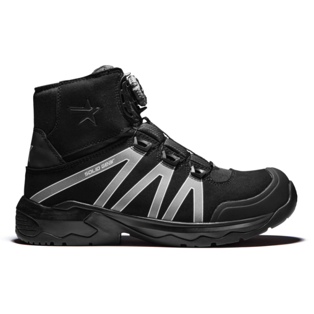 Solid Gear SG81006 Onyx Lightweight Fiberglass Toe Cap Safety Boots Black