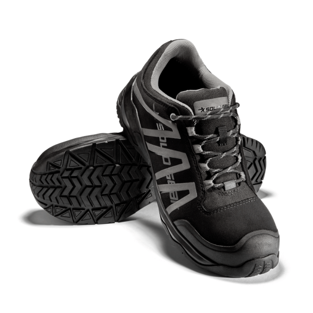 Solid Gear SG81008 Shale Lightweight Safety Toe Cap Work Safety Trainers Shoe Black / Grey