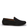 Hugs & Co Mens Driving Loafers Black Suede