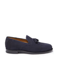 Hugs & Co Mens Navy Blue Suede Tasselled Brogues Welted Leather Sole