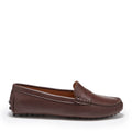 Hugs & Co Womens Penny Driving Loafers Brown Leather