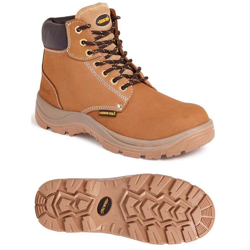 Sterling Steel SS819CM Wheat Nubuck Leather Lightweight Safety Boots S3