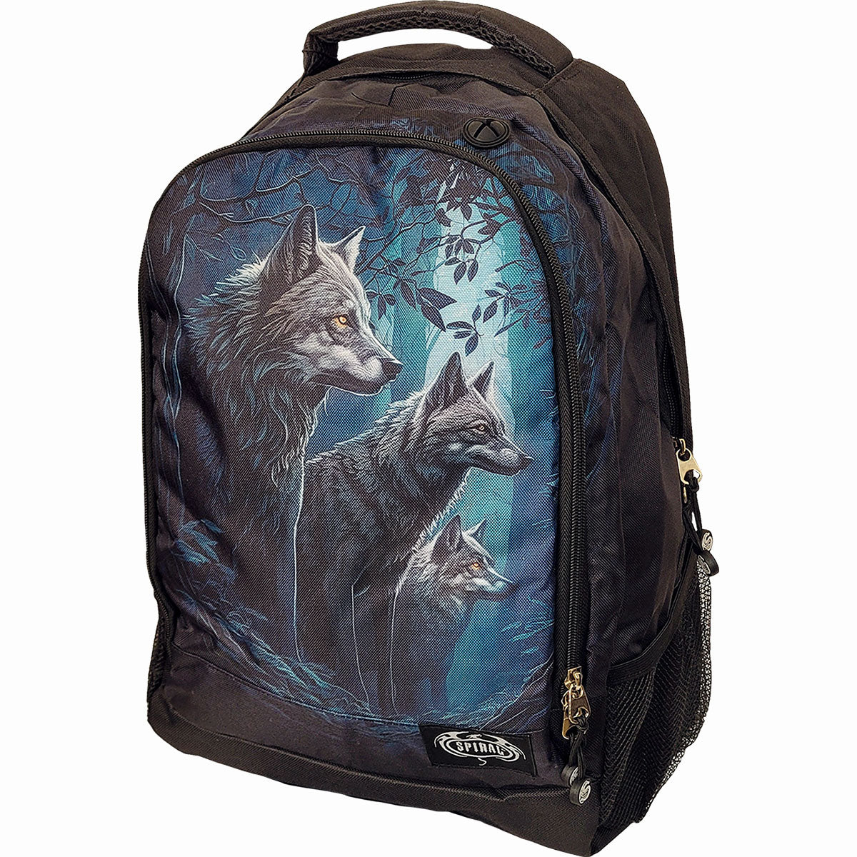 Forest Guardians Wolf Laptop Backpack front product view