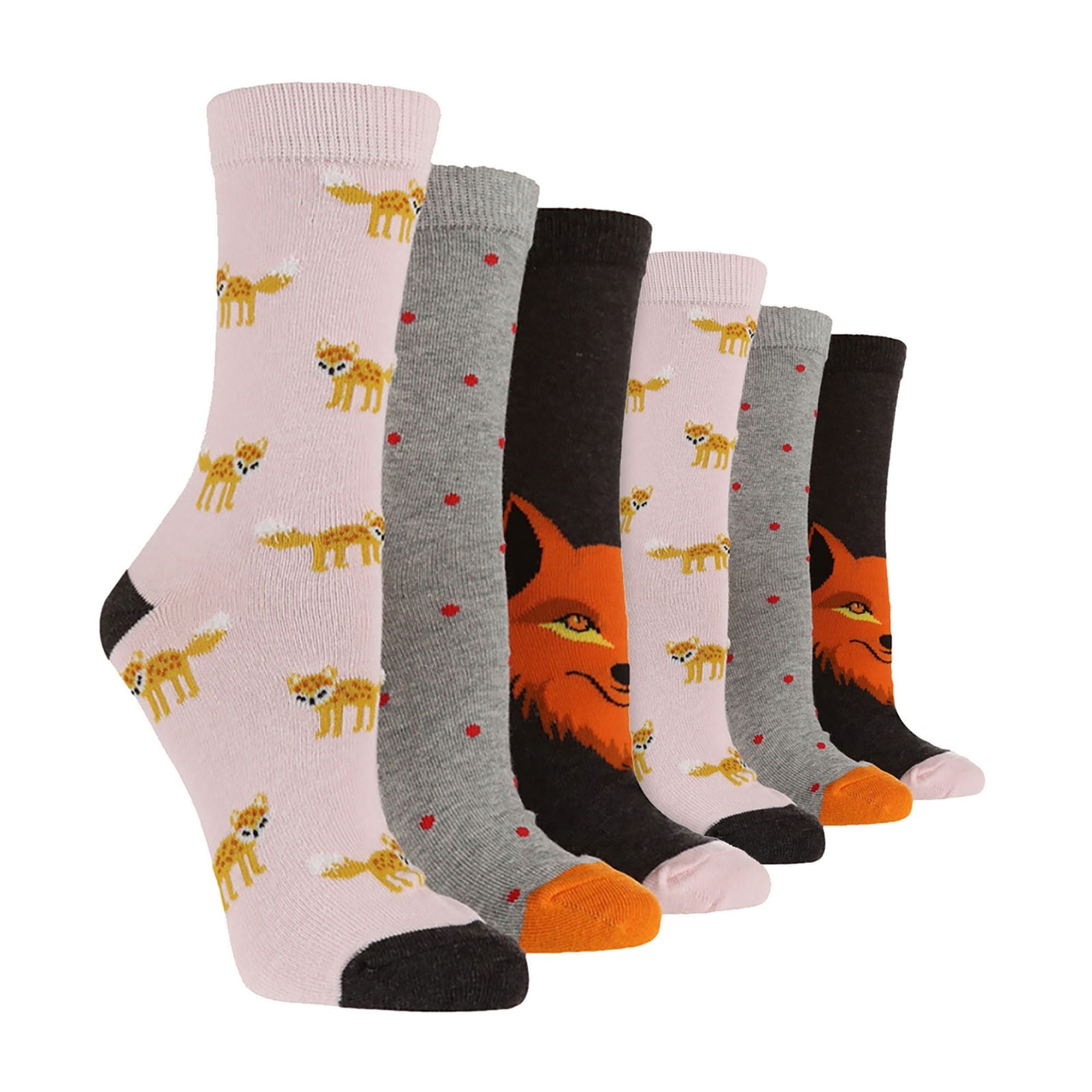 Sock Snob 6 Pairs Womens Multipack of Fun Design Socks with Novelty Animal Patterns