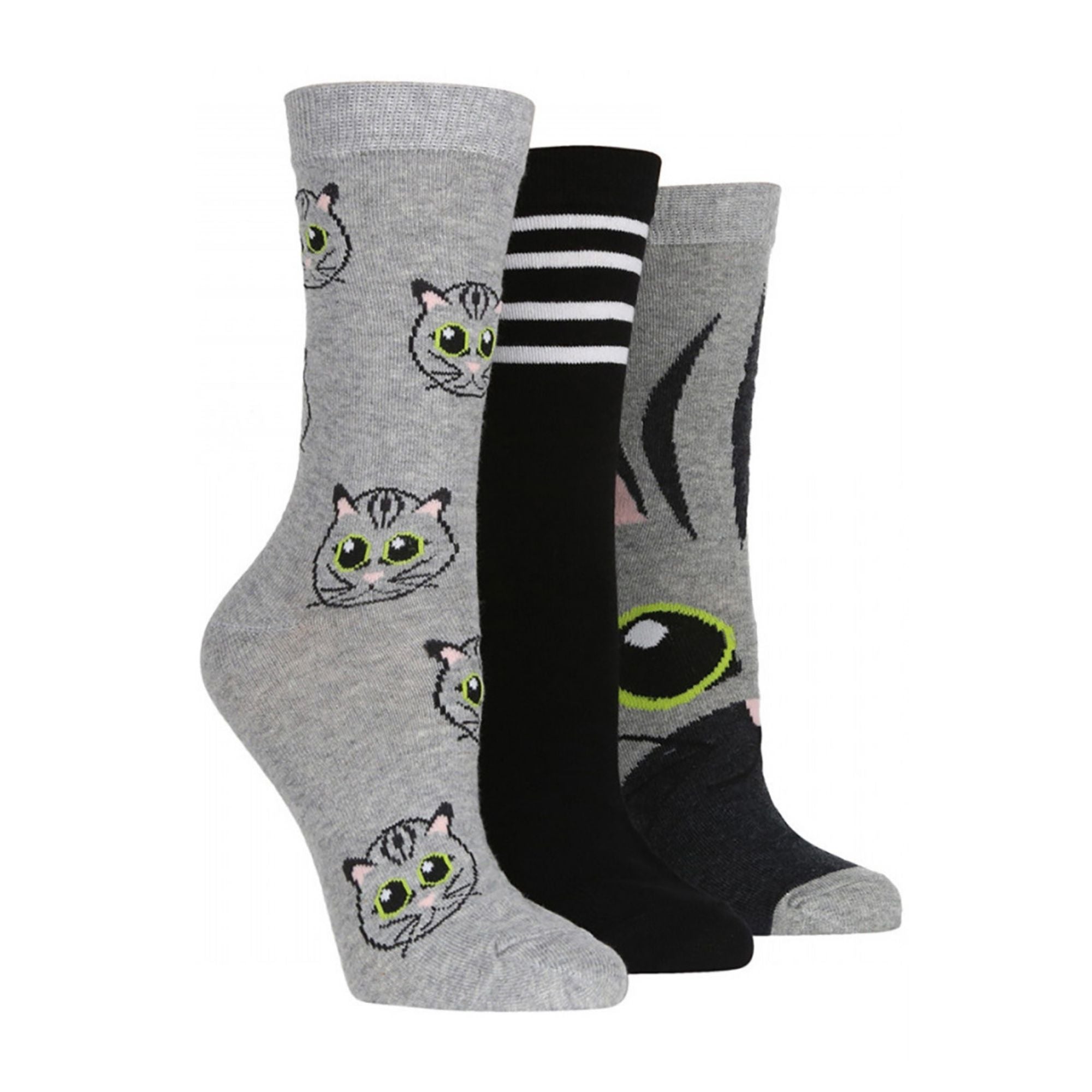 Sock Snob 3 Pack Womens Jacquard Novelty Cotton Socks