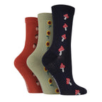 Wildfeet 6 Pairs Womens Multipack of Novelty Design Knitted Boot Socks