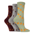 Wildfeet 6 Pairs Womens Multipack of Novelty Design Knitted Boot Socks