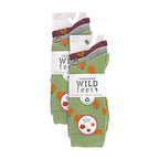 Wildfeet 6 Pairs Womens Multipack of Novelty Design Knitted Boot Socks