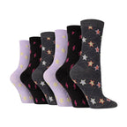 Wildfeet 6 Pairs Womens Multipack of Novelty Design Knitted Boot Socks