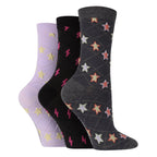 Wildfeet 6 Pairs Womens Multipack of Novelty Design Knitted Boot Socks