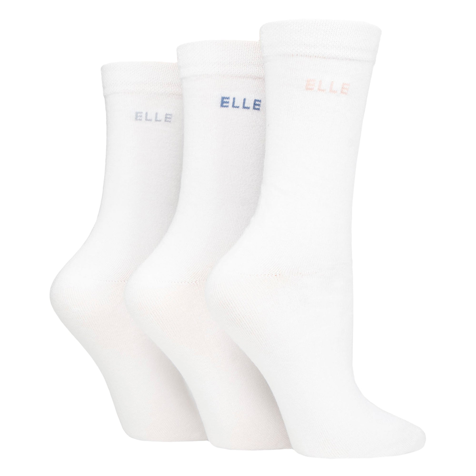 Sock Snob 3 Pack Womens Plain Cotton Socks Fit