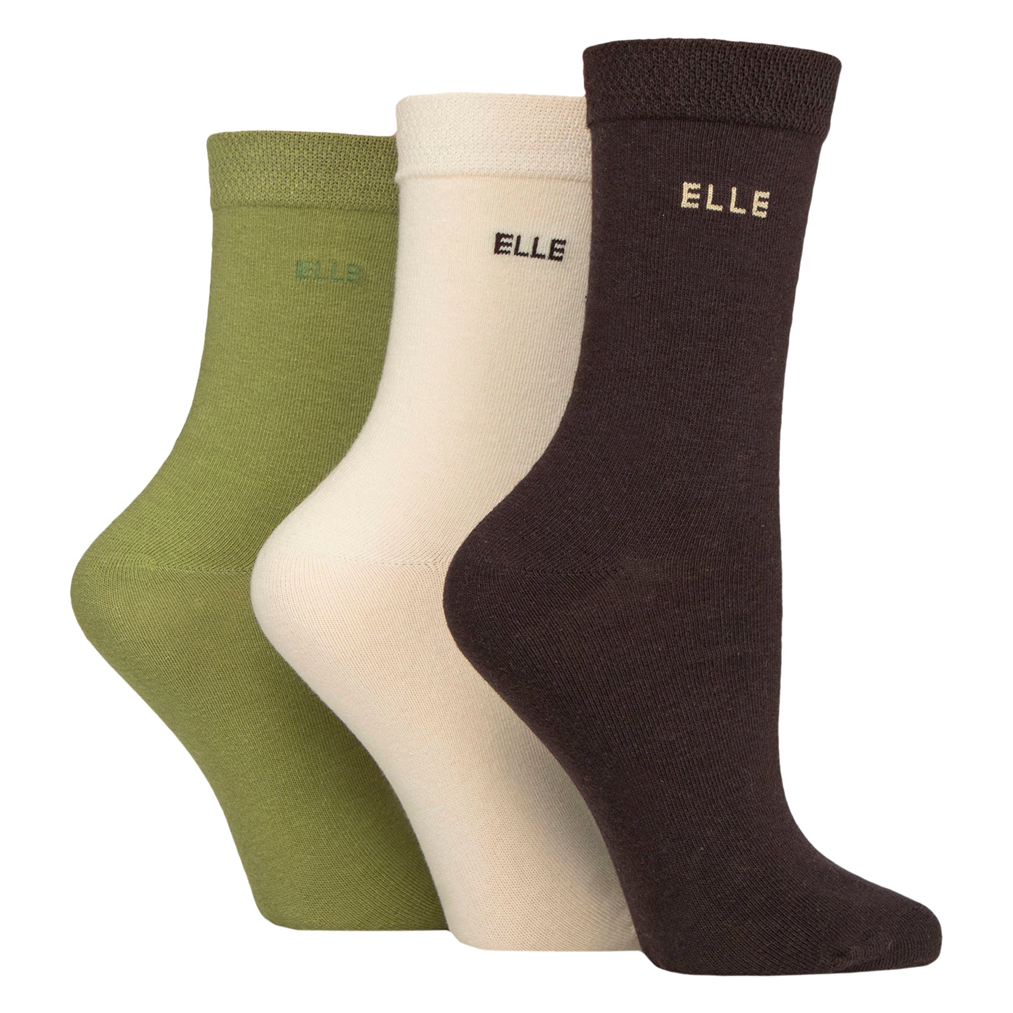 Sock Snob 3 Pack Womens Plain Cotton Socks Fit