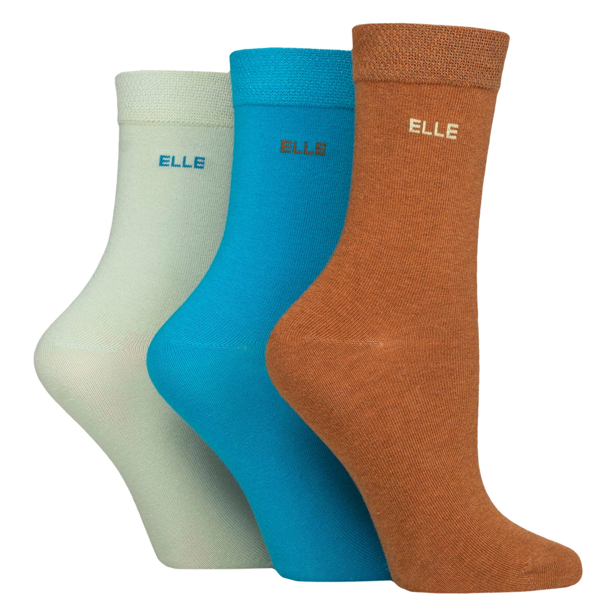 Sock Snob 3 Pack Womens Plain Cotton Socks Fit
