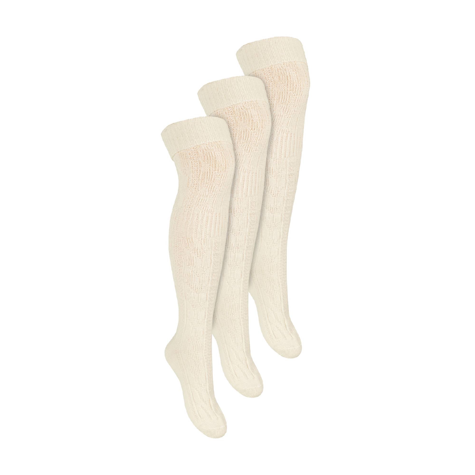 Sock Snob 3 Pairs Womens Extra Long Thigh High Over The Knee Wool Socks