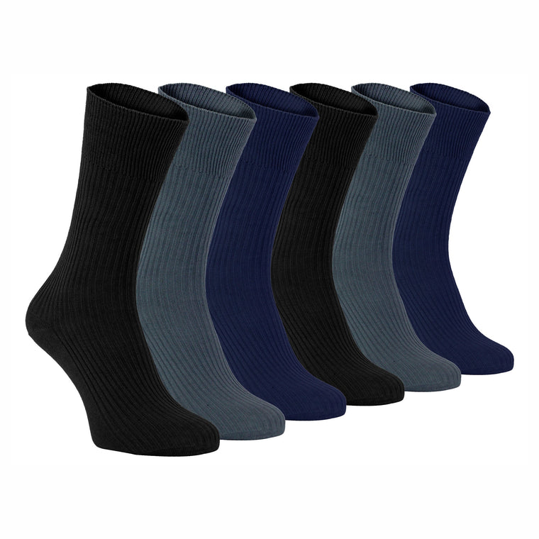 Sock Snob Mens Thin Soft 100% Cotton Non Elastic Dress Socks Multipack Options