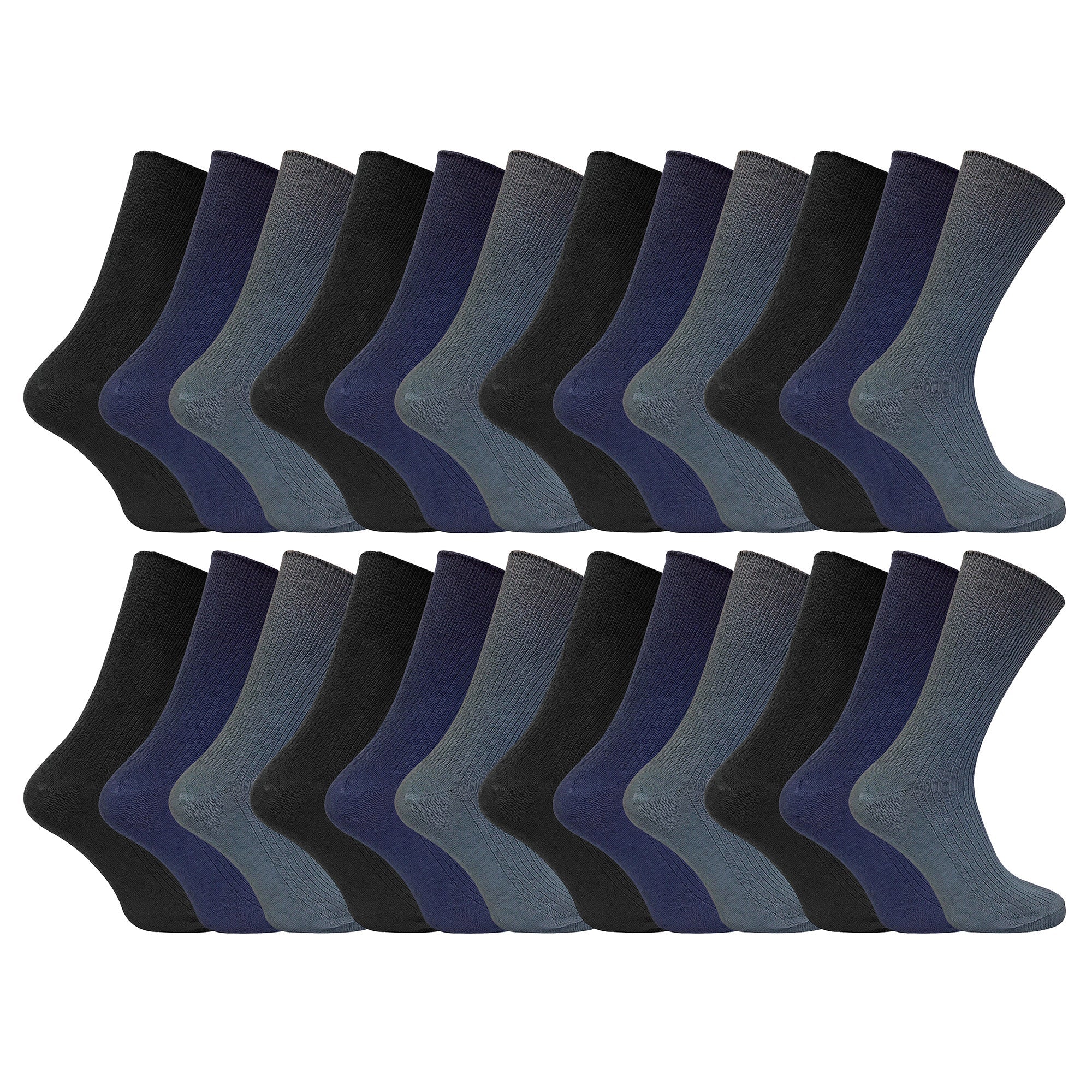 Sock Snob Mens Thin Soft 100% Cotton Non Elastic Dress Socks Multipack Options