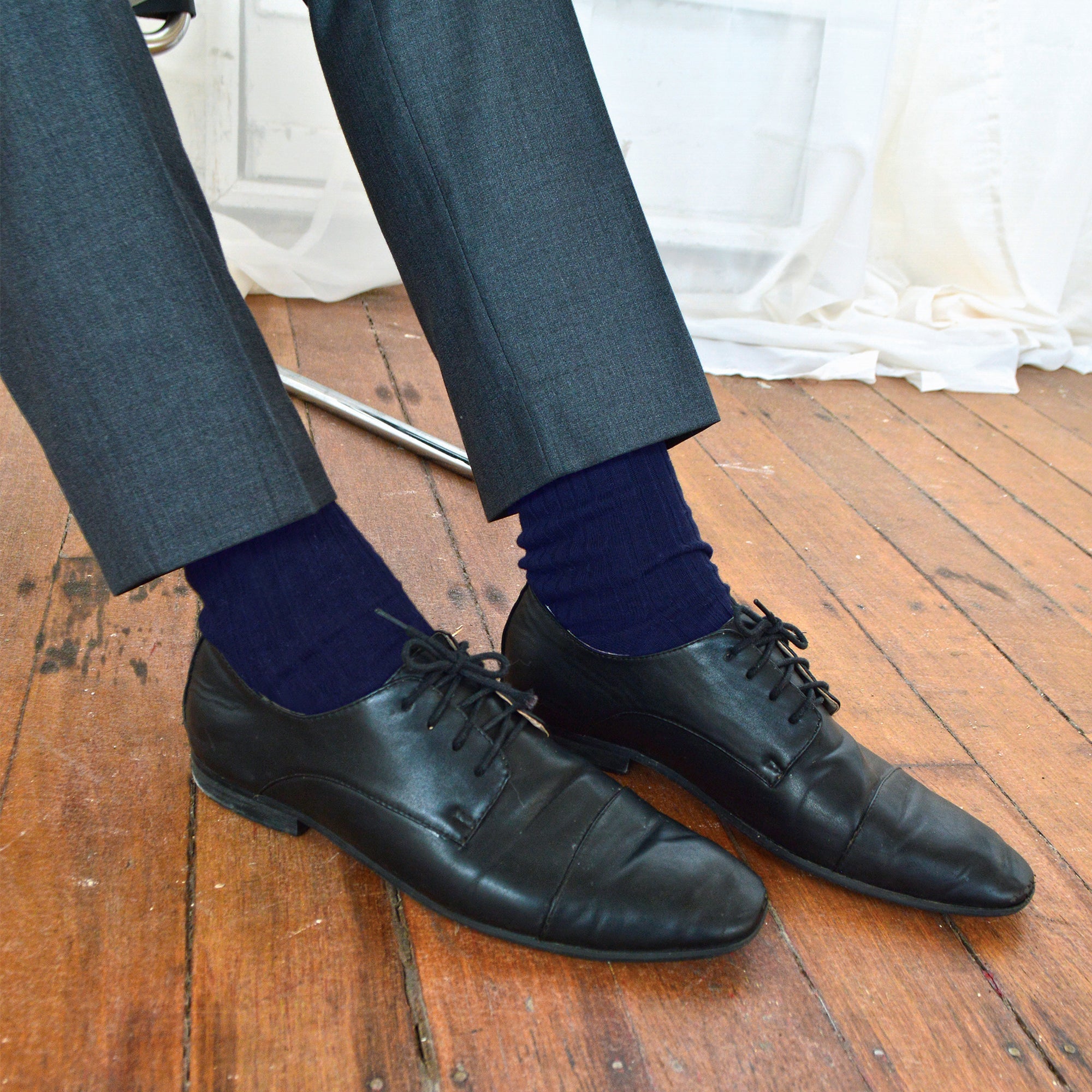 Sock Snob Mens Thin Soft 100% Cotton Non Elastic Dress Socks Multipack Options