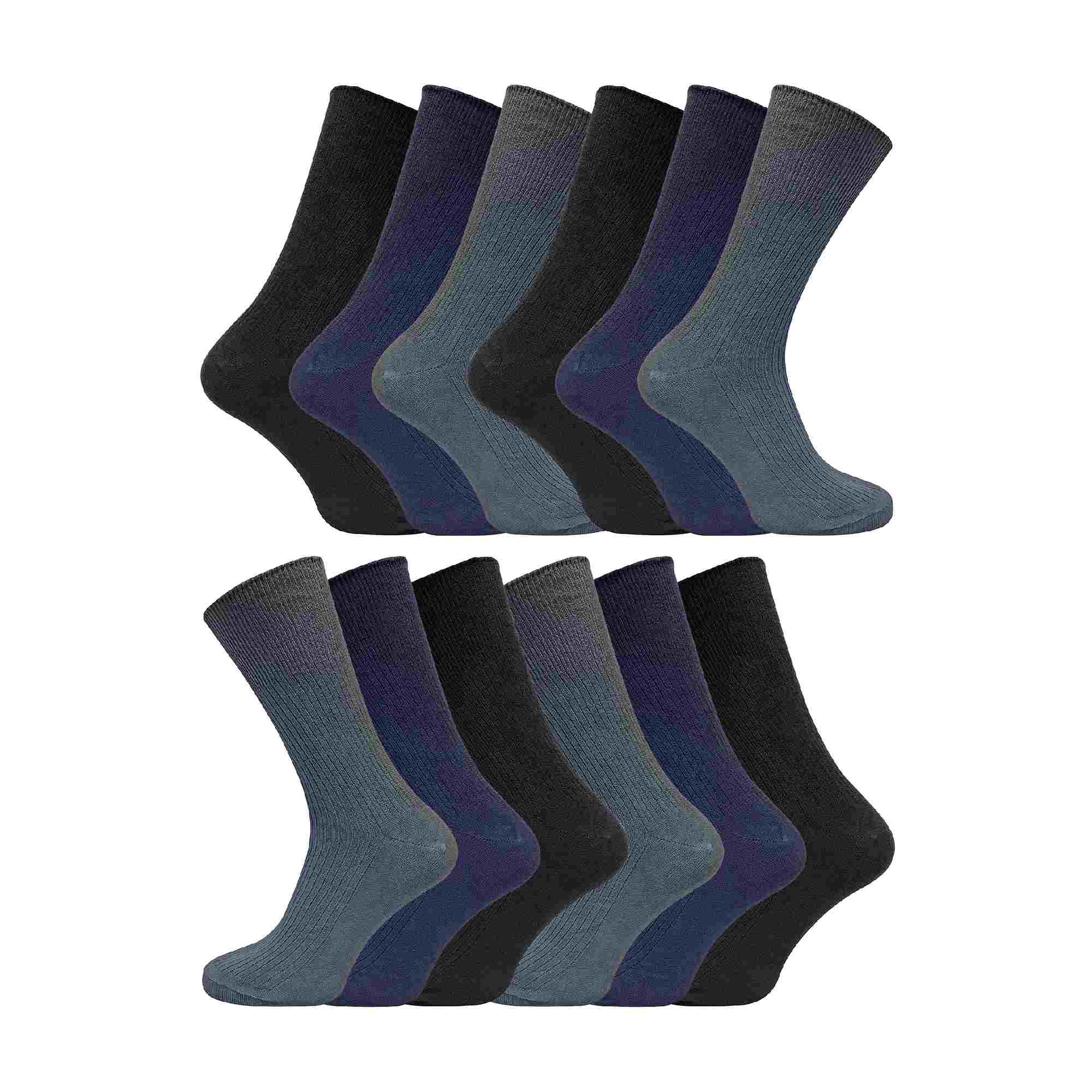 Sock Snob Mens Thin Soft 100% Cotton Non Elastic Dress Socks Multipack Options