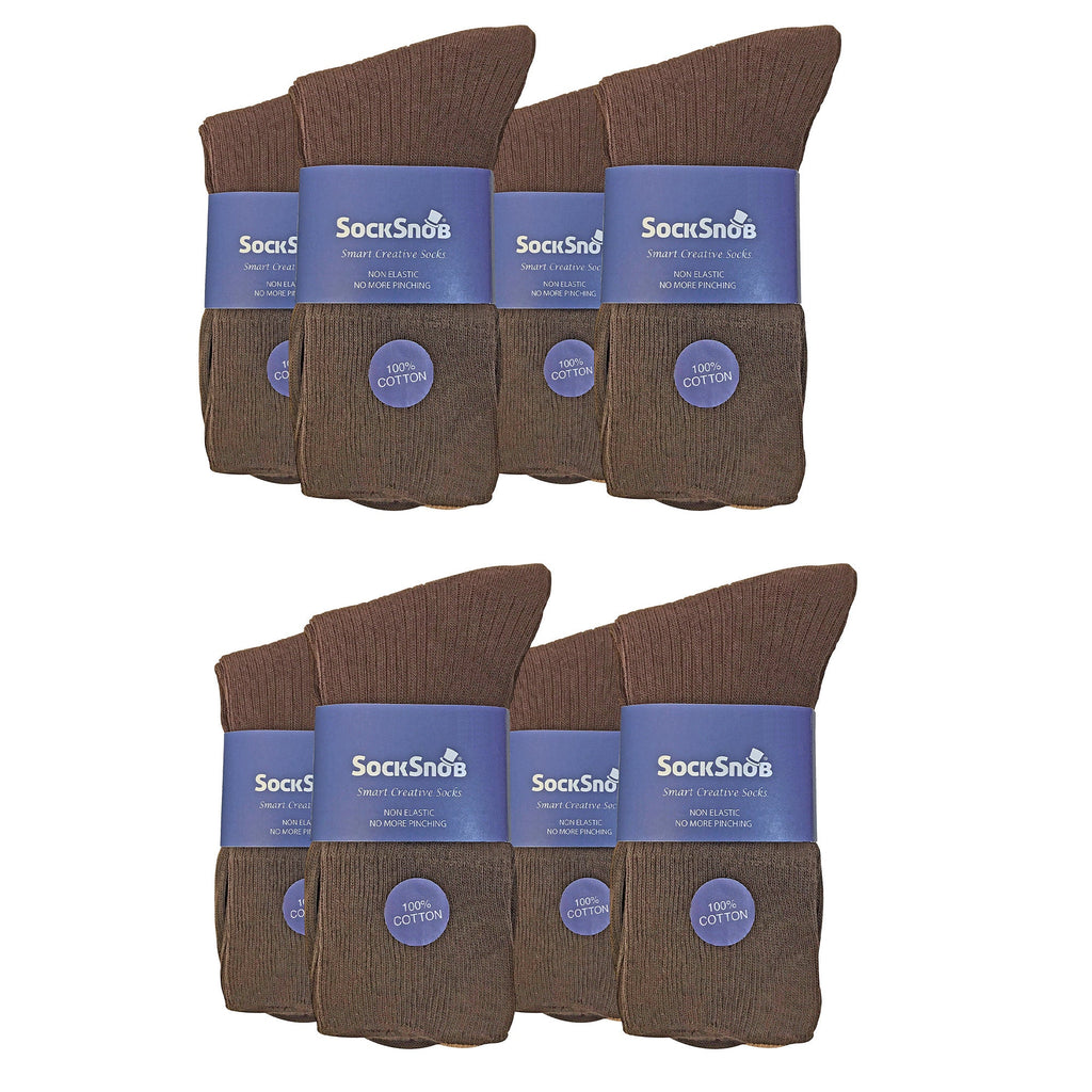 Sock Snob Mens Thin Soft 100% Cotton Non Elastic Dress Socks Multipack Options