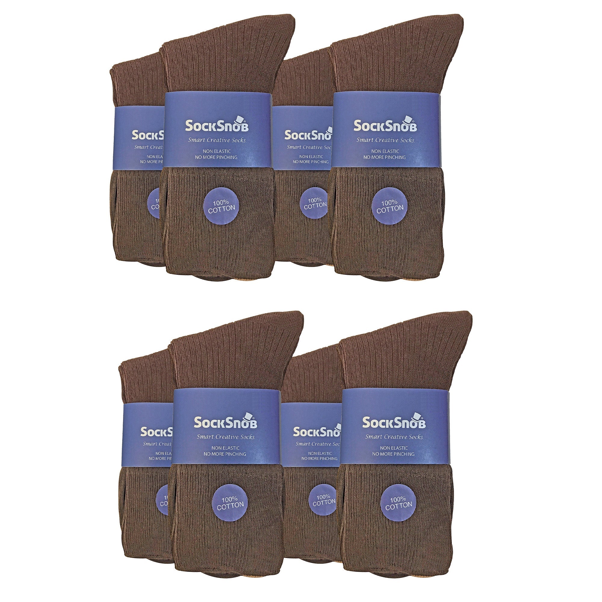 Sock Snob Mens Thin Soft 100% Cotton Non Elastic Dress Socks Multipack Options