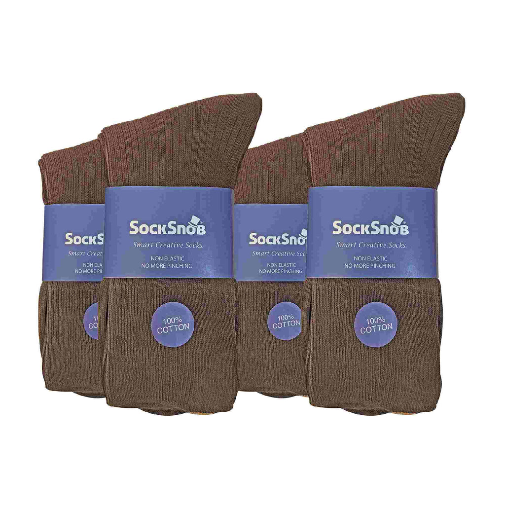 Sock Snob Mens Thin Soft 100% Cotton Non Elastic Dress Socks Multipack Options