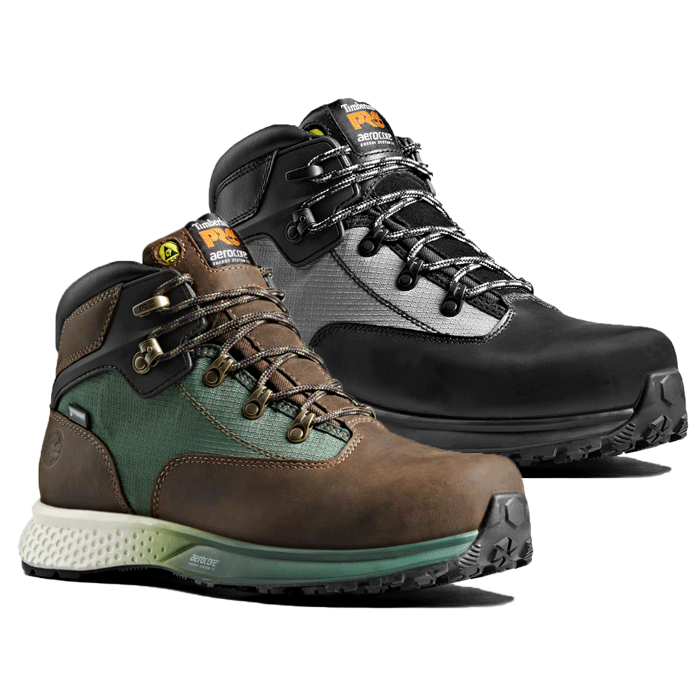 Timberland Euro Hiker Composite S3 Safety Boots Black/Grey / Brown/Green