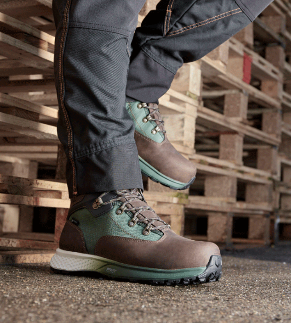 Timberland Euro Hiker Composite S3 Safety Boots Black/Grey / Brown/Green