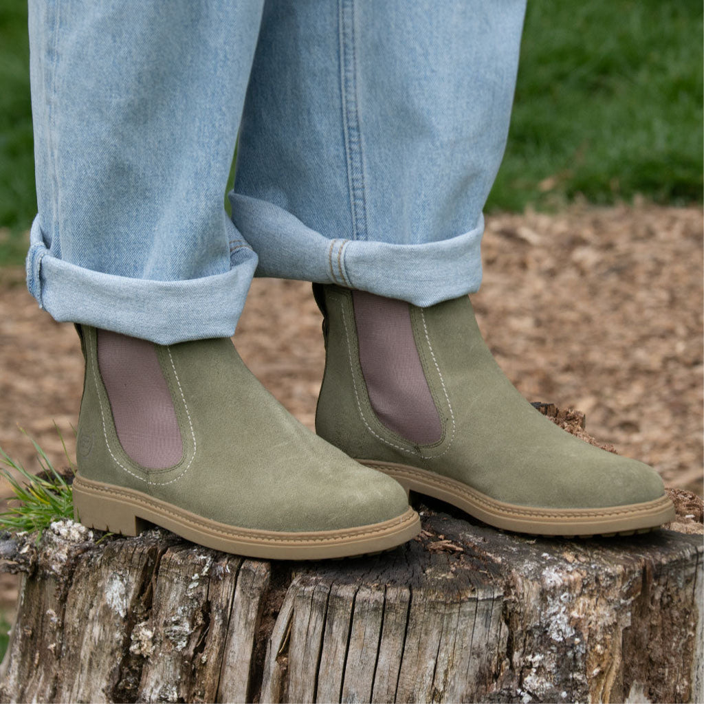 Bareback Footwear Toddy Short Boots Sage Green