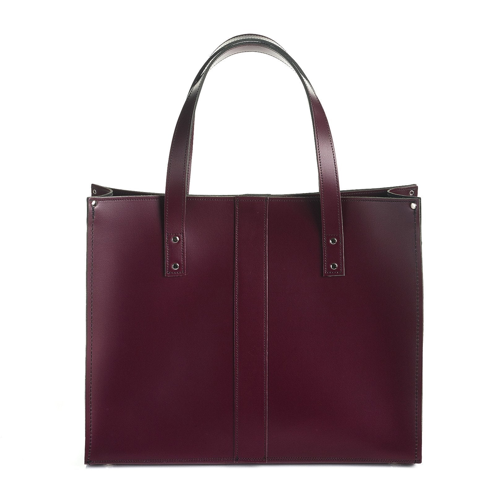 Zatchels Marsala Red Handmade Leather Shopper Bag