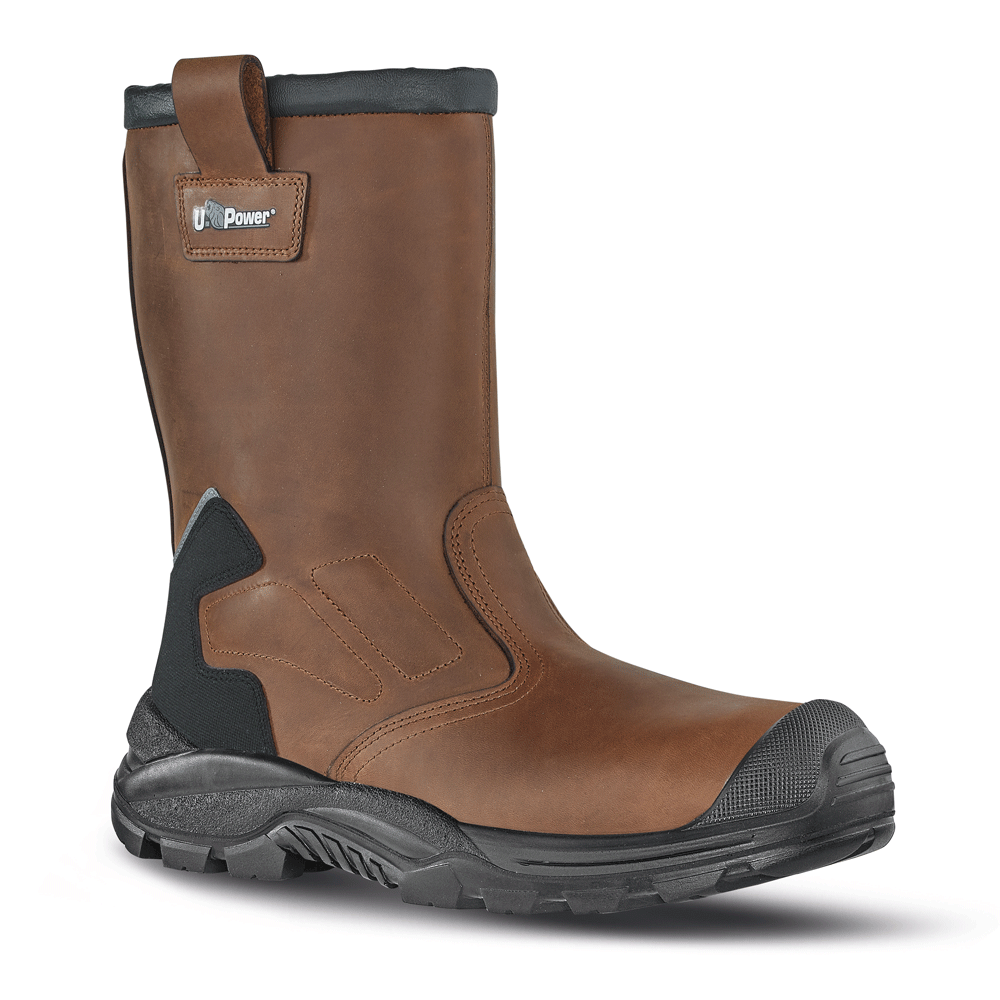 U-Power Alaska UK S3 CI SRC Composite Toe Cap Safety Rigger Boots Brown