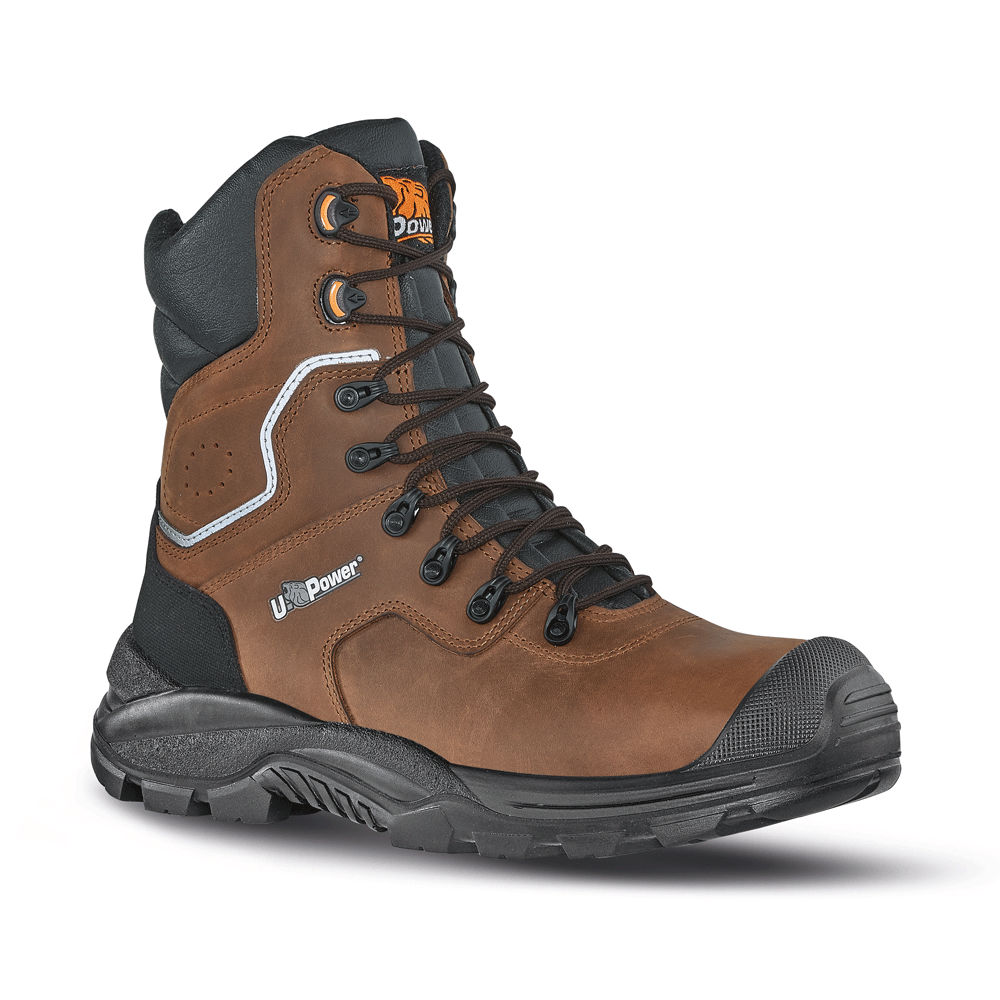 U-Power Calgary UK S3 SRC Water-Resistant Composite Safety Work Safety Boots Brown