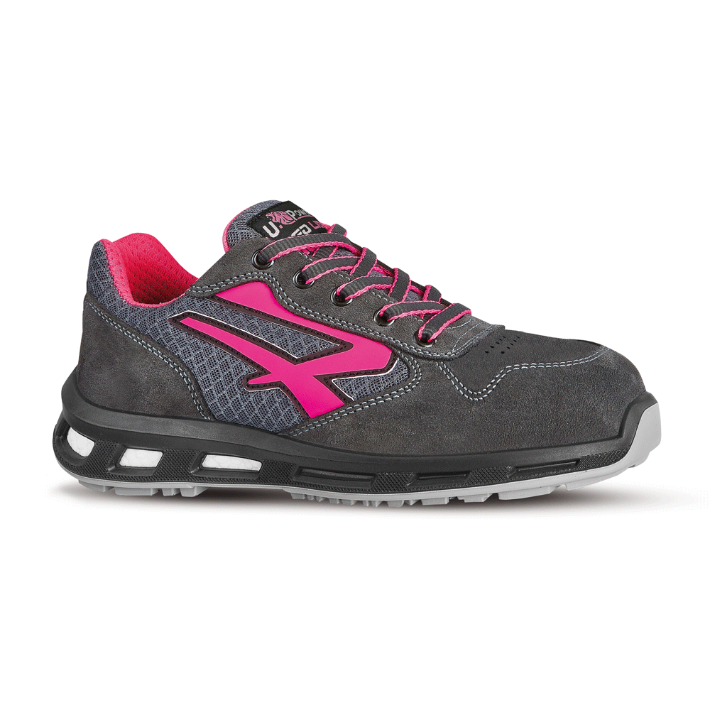 U-Power Verok ESD S1P SRC Safety Toe Cap Work Shoe Safety Trainers Black / Pink